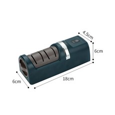 全自動充電電動磨刀器，家用多功能磨刀石神器小型磨刀機, 1個, 電動磨刀器 - 墨綠 （充電便捷）