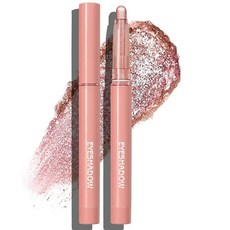 Wugbc 글리터 아이섀도우 스틱 메탈릭 크롬 마감 쉬머 크림 오래 지속되는 홀로그램 컬러 스파클 다용도 아이 브라이트너 하이라이터 메이크업 블렌딩 가능한 아이라이너 호환[호환, #4, 1개