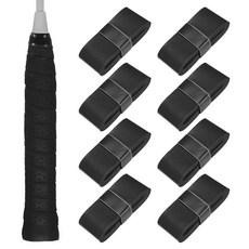 오버그립 테니스 그립 테이프 라켓 교체 PU 피클볼 피클볼/라켓볼 배드민턴용 미끄럼 방지 땀 흡수, Black