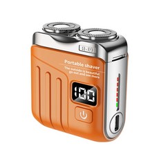 R-19 迷你電動刮鬍刀 磁吸設計 9000轉高速馬達 60天長效續航 LED電量顯示 便攜式, 1個