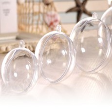 걸이형 미니 투명 뽑기캡슐 뽑기공 추첨볼 30mm 플라스틱캡슐 투명캡슐통, 투명공원 3cm, 1개