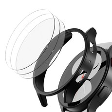 아이메이드잇 갤럭시워치 풀커버 자가복원 액정 보호필름 3p + 하드커버 케이스, 블랙