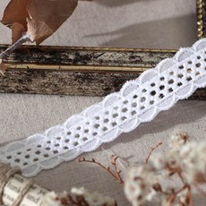 와플 양면 면자수레이스 360 cm, 화이트, 1개