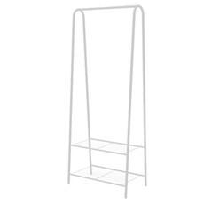 拜爾家居 A型雙層簡約吊衣架 MIT台灣製造 加高型, 白色