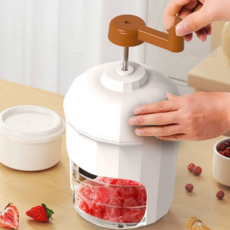 수동 빙수기 휴대용 스테인리스 미니 가정용 빙수기 팥빙수 얼음 아이스크림 슬러시 제빙기 디저트 메이커