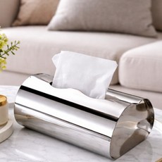 超鏡面不鏽鋼衛生紙盒 紙巾收納盒 北歐風設計, 1個, 不鏽鋼拋光亮面