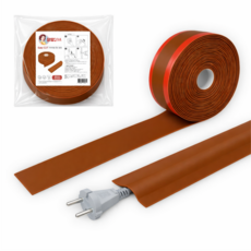 살림언니 이지컷 잘라쓰는 테이프형 케이블 정리 10m 전선 몰딩, 다크브라운, 1개
