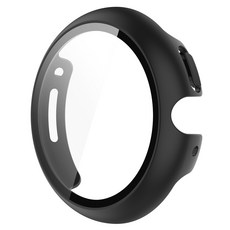 PC 鋼化玻璃一體錶殼 適用 Google Pixel Watch 4 41mm 保護殼, 黑色,45mm, 1個