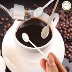 GOLDMEME 일회용티스푼 커피젓는거, 브라운, 1개, 20개입