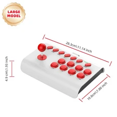 닌텐도 스위치용 아케이드 스틱 및 스위치 조이스틱 컨트롤러 안드로이드 파, 1개, red, red