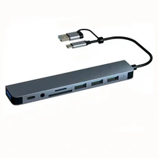 8포트 USB 허브 스플리터 카드 리더 C 3.0 2.0 SDTF 도킹 스테이션, 01 8 in 2