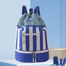 수영백팩 신발분리 줄무늬 지퍼 수납 바다 물놀이 비치백 방수 수영가방, 상세페이지 참조