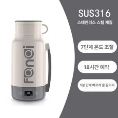 휴대용 전기포트 스텐 폴딩포트 텀블러, 화이트, 기본 색상