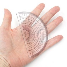 5개 초등학생각도기 반원자 수학학습용 180도 투명 플라스틱