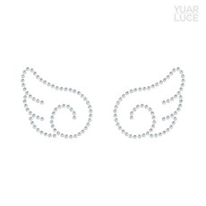 유아루체 ﻿﻿아기천사의 작은날개 - 붙이는 큐빅 핫픽스모티브, 1세트, Crystal