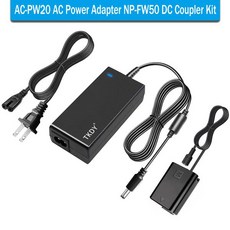 TKDY AC-PW20 연속 전원 어댑터 NP-FW50 ZV-E10 더미 배터리 소니 알파 ZVE10 A6400 A6000 A6100 A5100 A7, 04 AU