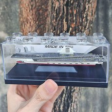 모형 항공모함 군함 피규어 미니어처 항공 모항, 1개, 합금 흰색 푸젠호 항공모함