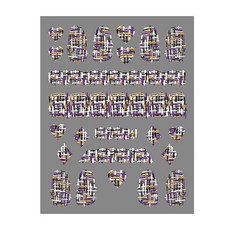 클래식네일 5D 모노체크 네일스티커 젤네일아트재료, 1개, 퍼플 (234)