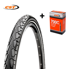 CST 자전거 하이브리드 타이어 700X35C + CST튜브 포함, 1개