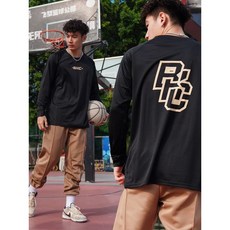 Breakice美式籃球長袖投籃服男寬鬆圓領運動T恤網眼速幹健身衣潮