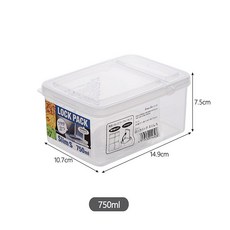 全店折扣 日本進口五穀雜糧收納盒廚房乾貨穀物豆子麪粉儲物儲存罐塑料密封, 750ml單個裝, 1個