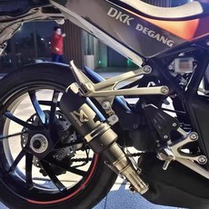 凱越321R/321RR摩托車改裝排氣管帶三元中尾段, 天蝎黑色, 1個