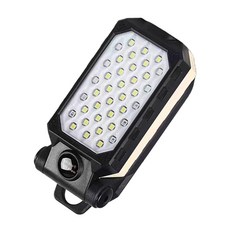 T6+COB強光工作燈 USB充電 12.2cm 戶外照明 汽修手電筒 停電照明, 黑, 1個