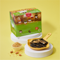 玉民 台灣黃金蕎麥海苔薄燒隨手包-杏仁（15g）小朋友點心 長榮航空 高鐵商務艙點心, 10個, 海苔杏仁薄燒, 15g