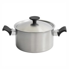 우루시야마금속공업 트로와 딥 팟 양수냄비, 1개, 22cm, 실버
