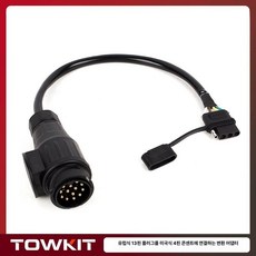 트레일러변환 어댑터 케이블 커넥터 멀티 미국식, 1개, 유럽 13핀 플러그-아메리칸 4핀 소켓