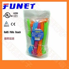 祥昌電子 FUNET ABX500P 彩色束線帶 (一包500PCS), 1個