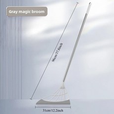 실리콘 스크레이퍼 빗자루 매직 와이퍼 높은 곳 유리 바닥 걸레 가정용 스플라이싱 청소 욕실 물걸레, 라이트 그레이, 1개