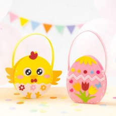 [오피스스쿨] 민화샵 부활절 펠트가방 만들기 2종 택1 diy 계란가방 펠트바구니 선물가방, 민화 부활절 펠트가방_에그