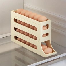머파노 자동롤링 계란 보관함 슬라이딩 트레이 자동오픈, 메탈베이지, 1개 메탈베이지, 1개