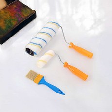 페인팅 도구 3종세트 4P블루 브러쉬 붓 트레이 셀프 코팅 보수용