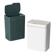 쓰레기통 휴지통 자동 센서 밀폐 18리터, 그린18L, 그린18L
