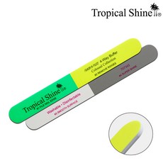 트로피칼샤인 공식 공급업체 707342 8.5 포웨이버퍼 옐로우 그린 네일파일 네일버퍼, 1개, 옐로우그린