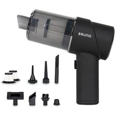 BRUNO 충전식 미니 핸디 무선 청소기, 블랙, BVC-2314M