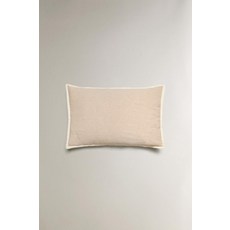 zara 자라 스트라이프 코튼 차렵이불 키즈 쿠션 커버 - 브라운, 30 x 50 cm