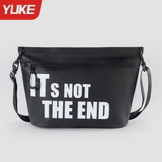 YLIKE 戶外防水收納包 男女款 大容量 斜挎包, 黑色 - 普通款