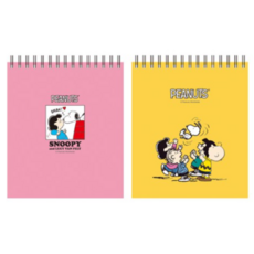 피너츠 스누피 상철 그리드 노트 Yellow + 랜덤 발송, Random(랜덤), 1세트