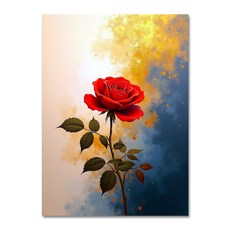 붉은 장미 꽃 그림 액자 풍수 인테리어 거실 주방 사무실 벽 꾸미기, 붉은장미10