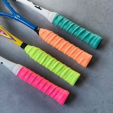 테니스라켓가방 배드민턴라켓그립커버 2+ 2세트 HE09-k13, 형광