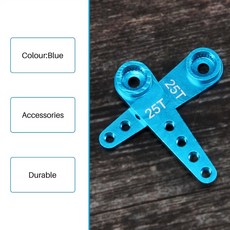 AAAF 4PCS 37Mm 25T 금속 확장 조향 서보 암 경적 RC 자동차 크롤러 부품 블루