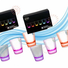 SAIAOKJ 사이아옥지 샷 글라스 샷글라스 세트 1.8oz 헤비 베이스 6개 테킬라 2개 FE