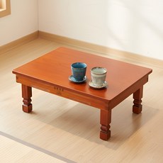 가온공방 원목 교자상 접이식 밥상 2~3인용 혼밥 무전 600x460, Cherry