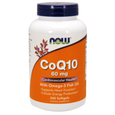 now 輔酶Q10軟膠囊 60mg, 1瓶, 240顆