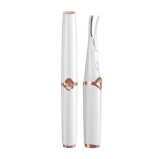 醉便宜 睫毛捲翹器 USB充電 燙睫毛夾 美睫器 電眼必備 夾梳式 美妝神器, 白, ZB-0205