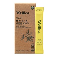 웰리카 레몬즙 레몬수 NFC 유기농 레몬즙100% 20g x 14포, 1개, 280g