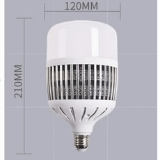 LED省電燈泡 大功率球泡燈 工業用 E27頭 全電壓(110V/220V通用), 1個, 50W－白光